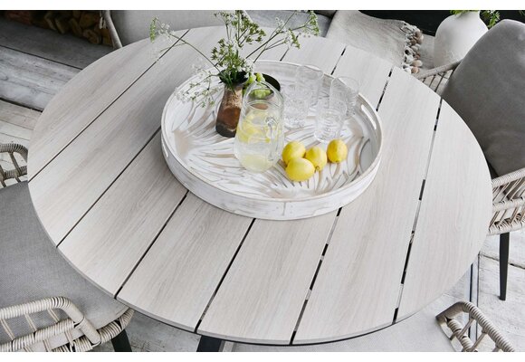 Ronde tuintafel Cyprus ø120cm | Wood | Polywood & Aluminium