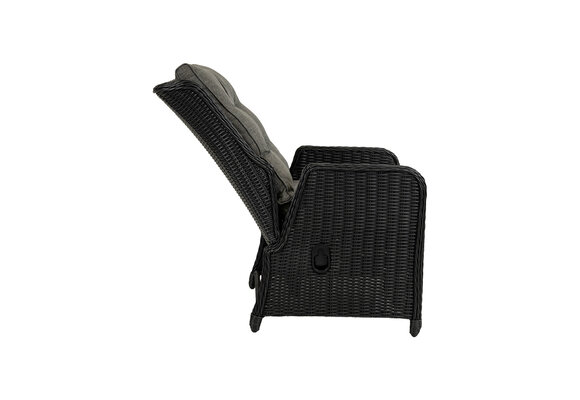 Verstelbare tuinstoel Dublin | Black | Wicker
