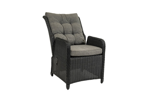 Verstelbare tuinstoel Dublin | Black | Wicker