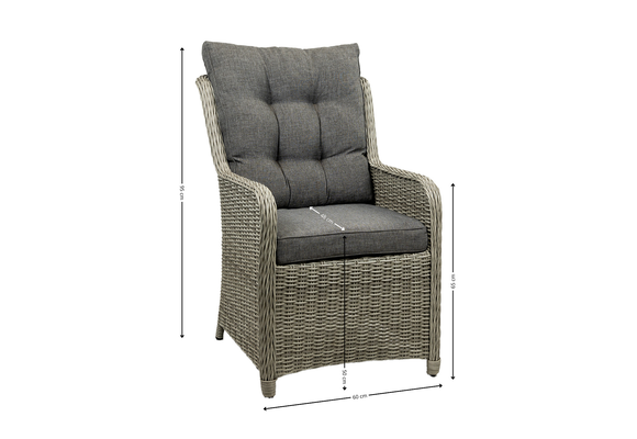 7-delige tuinset | 6 Dublin tuinstoelen (MG) | 240cm Ayra tuintafel (Teak)