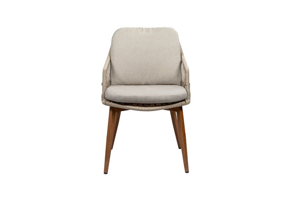 Dining tuinstoel Isabel | Sand/Wood | Rope