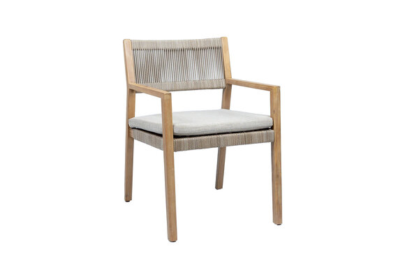 7-delige tuinset | 6 Felline tuinstoelen (Acaciahout) | Tuintafel Rock 235x95cm (Sand)