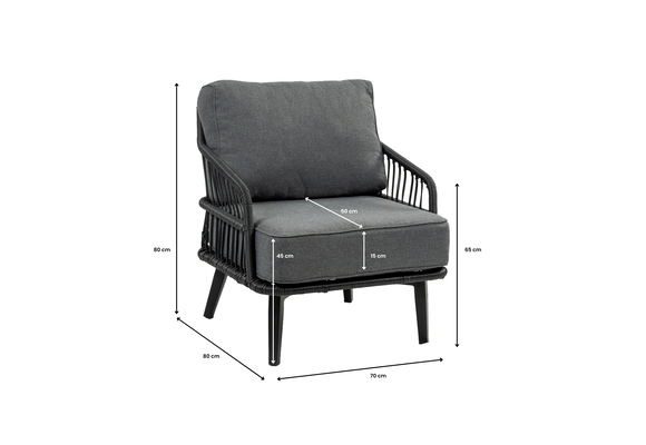 Isabel Loungestoel | Black + Isabel Hocker Black