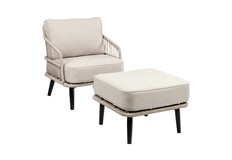 Isabel Loungestoel | Sand + Isabel Hocker Sand