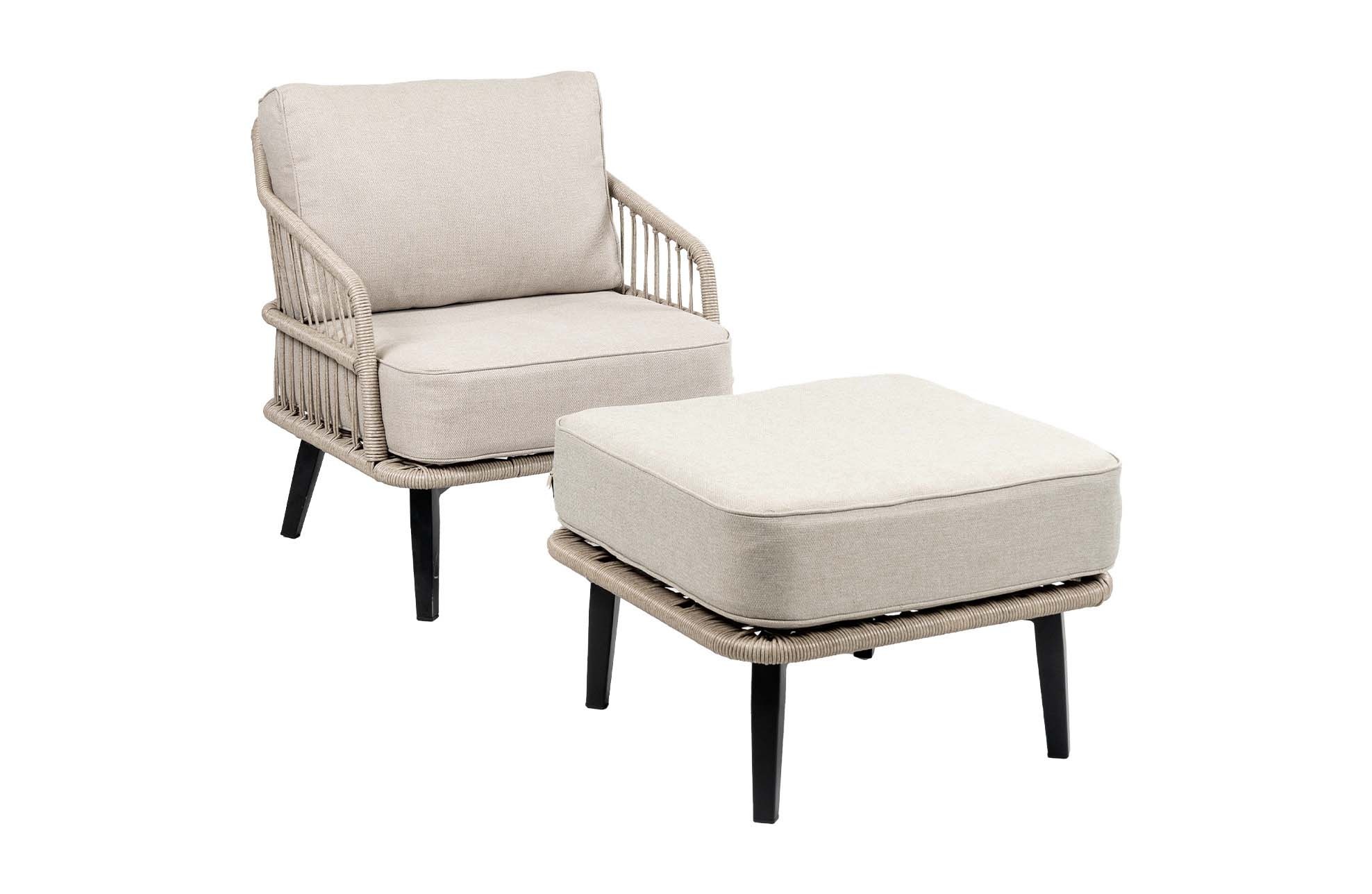 Normin Isabel Loungestoel | Sand + Isabel Hocker Sand