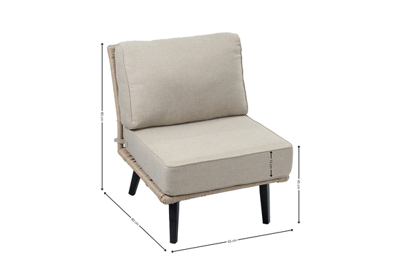 Middenelement Isabel | Sand/Black | Rope