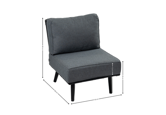 Middenelement Isabel | Black/Black | Rope