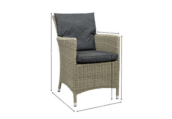 Dining tuinstoel Verone | Mystic Grey | Wicker