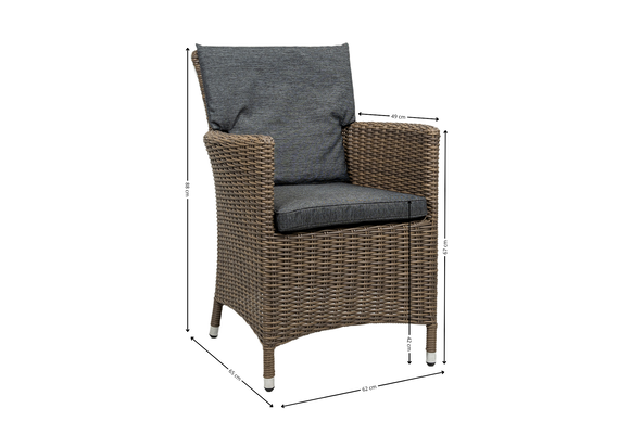 Dining tuinstoel Verone | Sweet Brown | Wicker