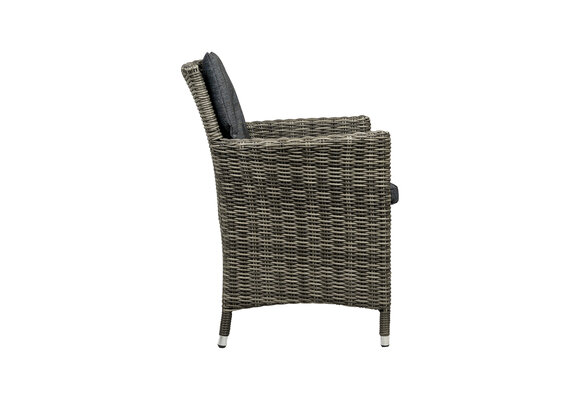 5-Delige tuinset | 4 Verone tuinstoelen Ash Grey | Tuintafel Dublin 145x85cm Ash Grey