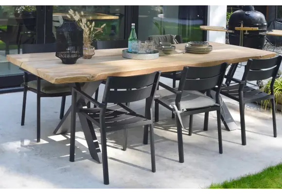 90x90 Cyprus | Grey + 4x Delia Zwart