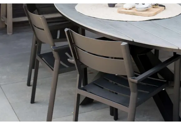 90x90 Cyprus | Grey + 4x Delia Zwart