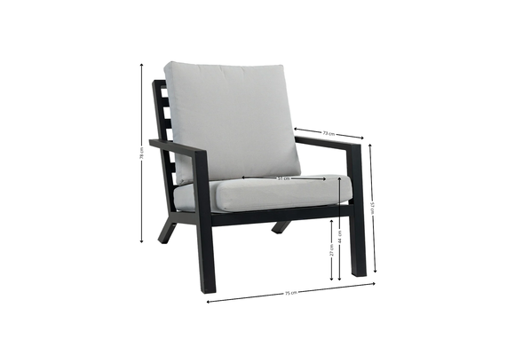 Bezano Loungestoel | Off White + Voetenbank Bezano | Off White