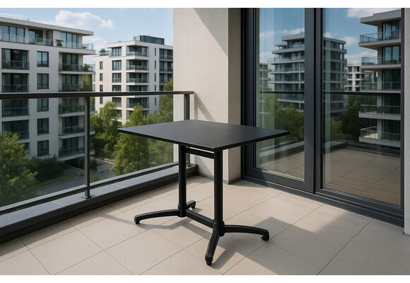 Inklapbare terrastafel Gent 120x70cm | Black