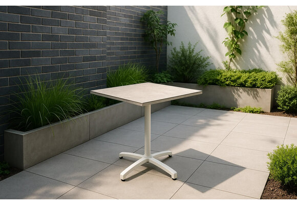 Inklapbare terrastafel Gent 70x70cm | Sand & Brown