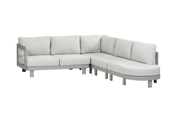 Ovale bankdeel Tulum | Camel & Beige