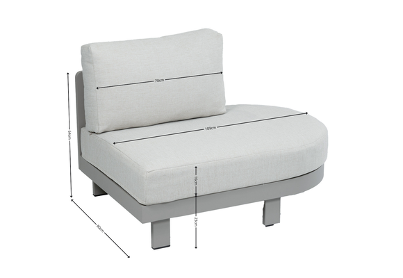 Ovale bankdeel Tulum | Camel & Beige