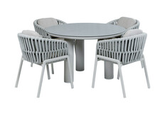 5-delige ronde tuinset Porto | 4 Porto tuinstoelen | Tuintafel Porto ø120cm