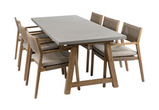 7-delige tuinset | 6 Felline tuinstoelen | Tuintafel Rock 235x100cm