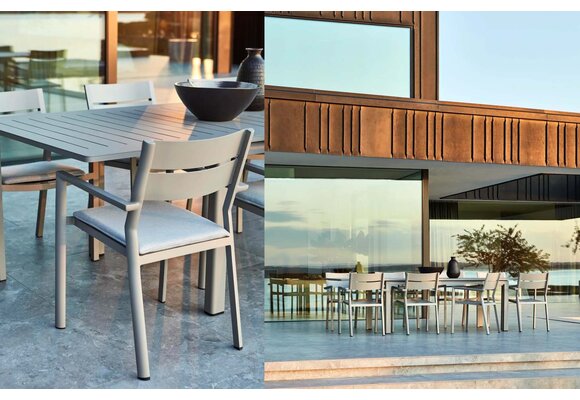 Stapelbare tuinstoel Delia | Khaki | Aluminium | Brafab