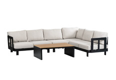 Hoek loungeset Tulum | 5-delig | Black