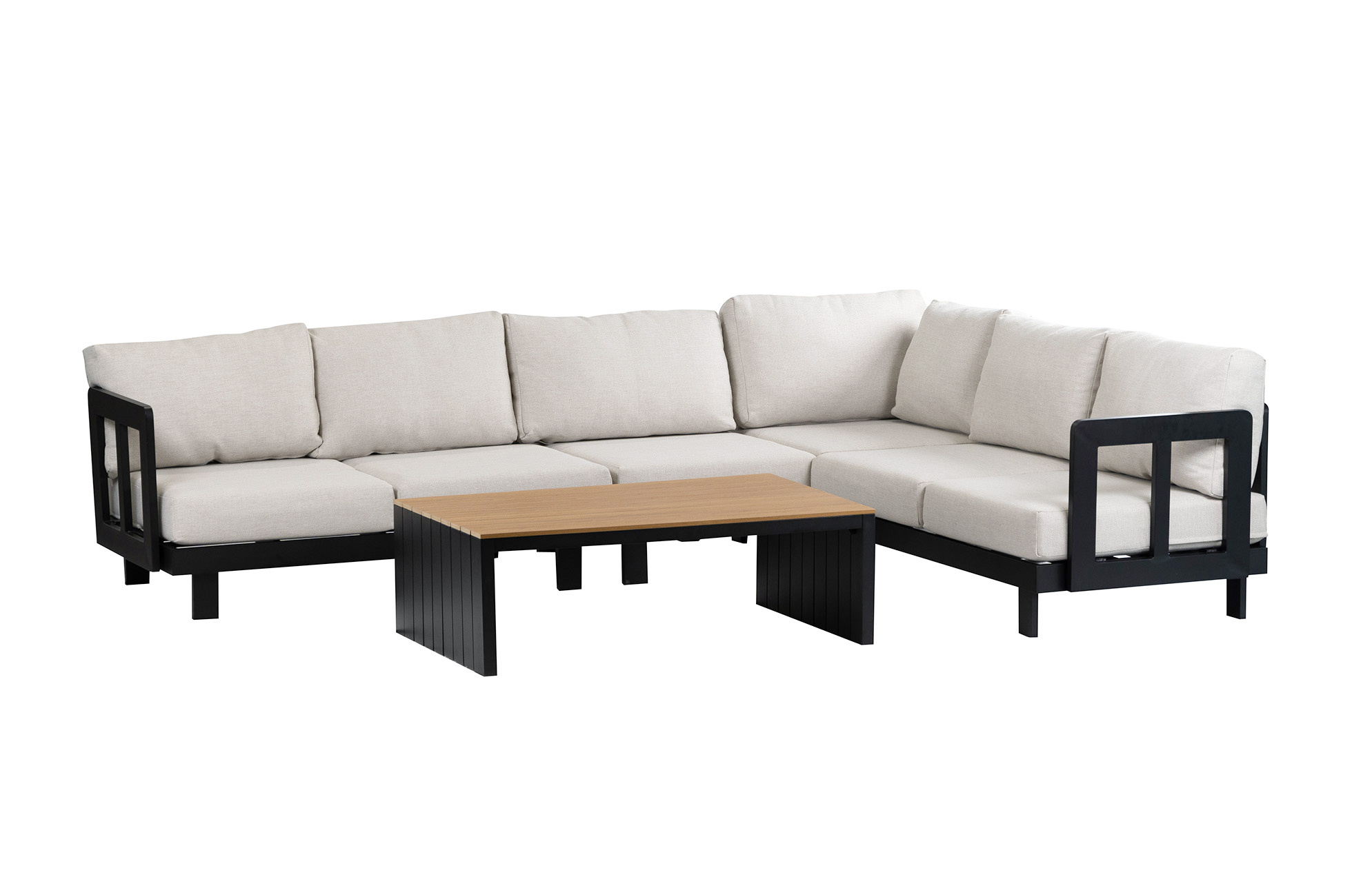 Normin Hoek loungeset Tulum | 5-delig | Black