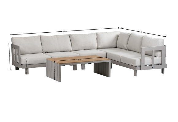 Hoek loungeset Tulum | 5-delig | Camel