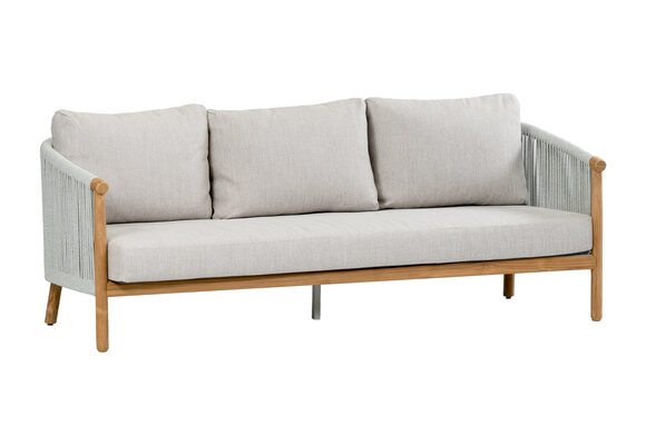 Loungebank Es Vedra | 3-persoons | Teakhout & Cream