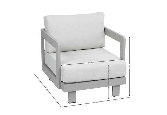 Stoel-bank loungeset Tulum | Camel | 3-persoonsbank