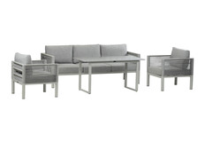 Stoel-Bank Lounge Dining Set Cuba | 3-zitsbank | Sand