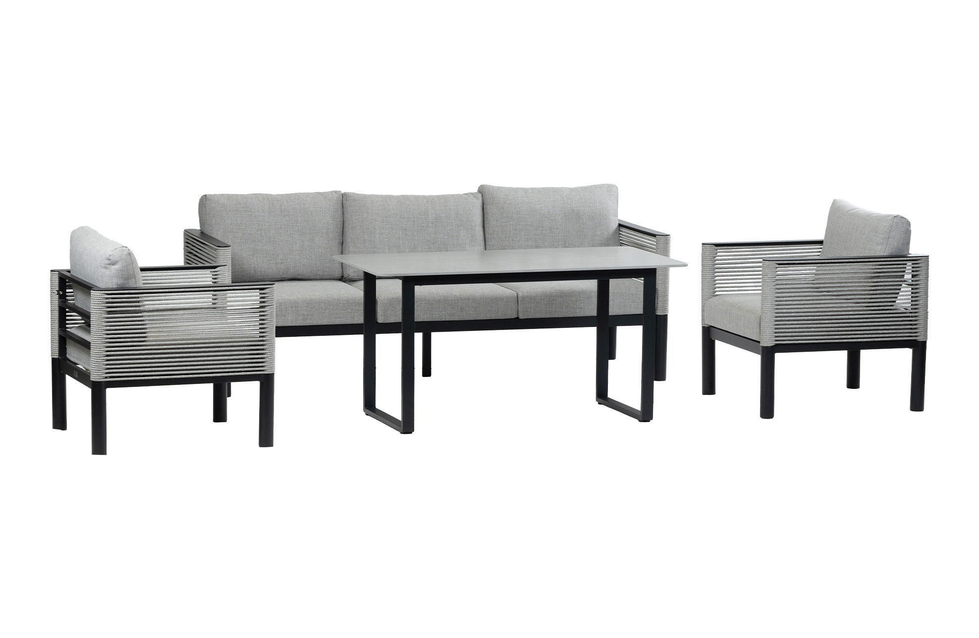 Normin Stoel-Bank Lounge Dining Set Cuba | 3-zitsbank | Black