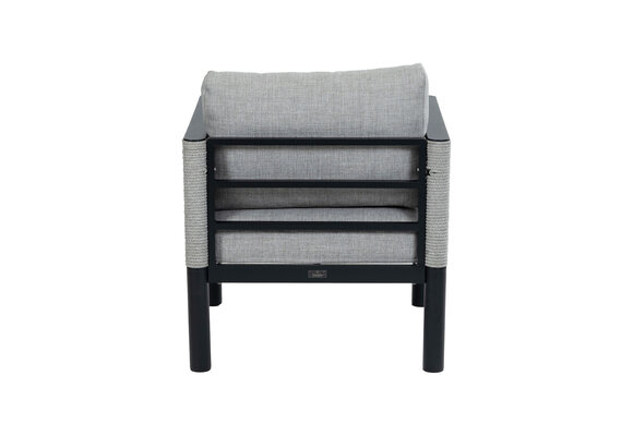 Loungestoel Cuba | Black | Rope & Aluminium