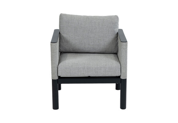 Loungestoel Cuba | Black | Rope & Aluminium