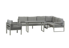 Hoek Lounge Dining Set Reims | Loungestoel Cuba | Rechts | Sand