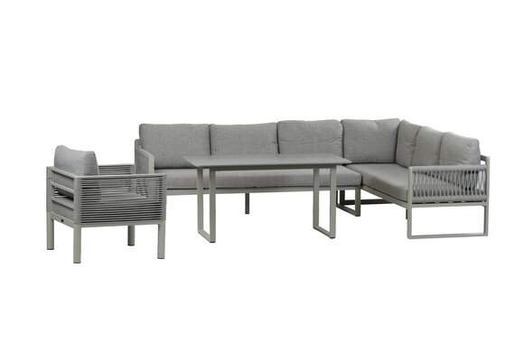 Hoek Lounge Dining Set Reims | Loungestoel Cuba | Rechts | Sand