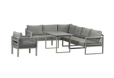 Hoek Lounge Dining Set Reims | Loungestoel Cuba | Links | Sand