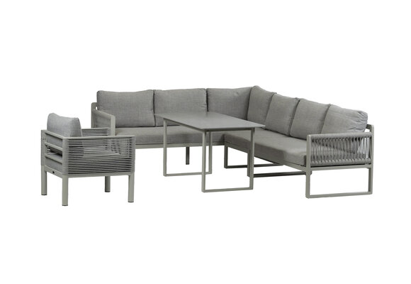 Hoek Lounge Dining Set Reims | Loungestoel Cuba | Links | Sand