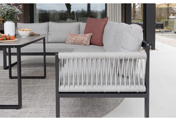 Hoek Lounge Dining Set Reims | Loungestoel Cuba | Rechts | Black