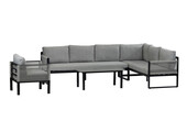 Hoek Lounge  Set Reims | Loungestoel Cuba | Rechts | Black