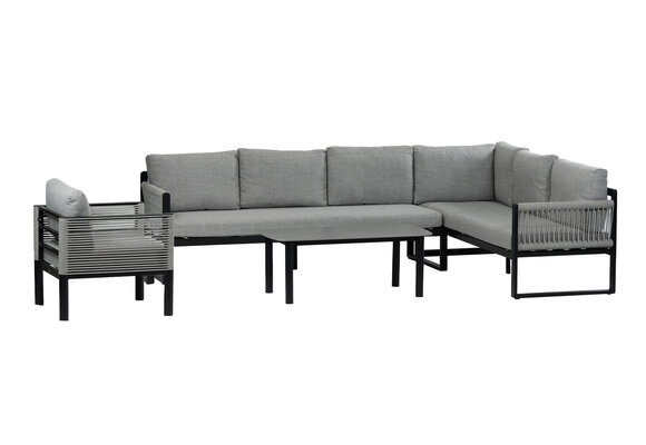 Hoek Lounge  Set Reims | Loungestoel Cuba | Rechts | Black