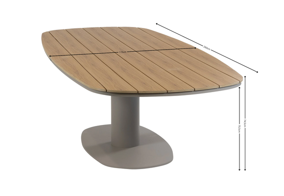 Tuintafel Tower 260cm | Camel & Tecon Teak