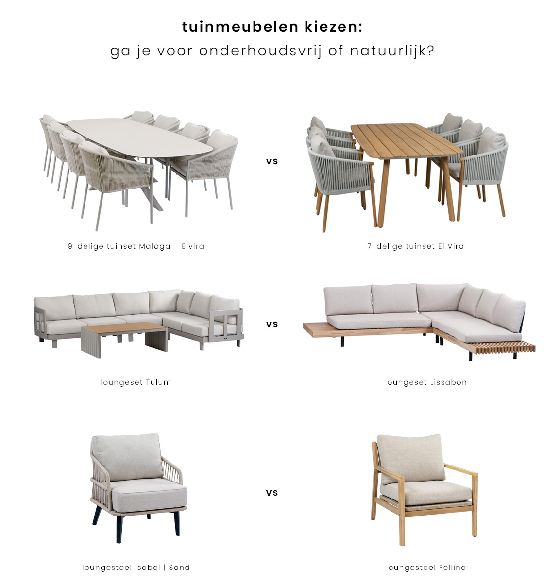 hoe kies je de juiste tuinmeubelen