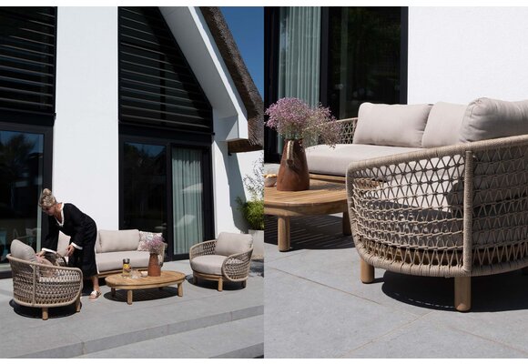 4-Delige Loungeset Maka | Acacia Teaklook & Sand