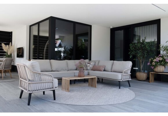 Loungestoel Isabel | Sand/black | Rope