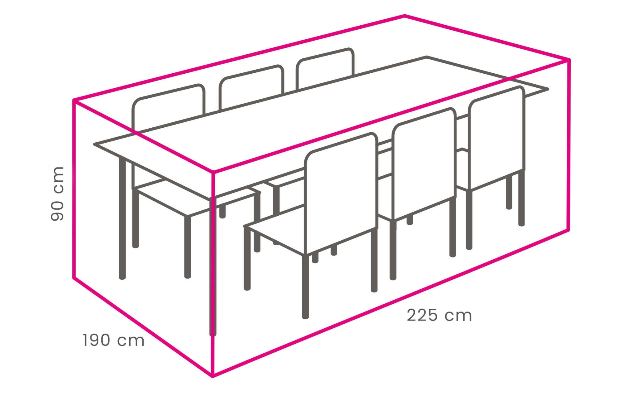 4 Seizoenen Tuinmeubelen 7-delige tuinset | 6 Dublin verstelbare stoelen (AG) | 225cm Cyprus tuintafel (Wood)
