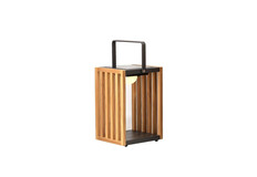 Solar Lantaarn Roos 20x23,5x35cm | Aluminium & Teakhout | Easylight