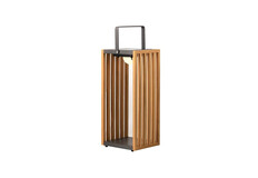 Solar Lantaarn Roos 20x23,5x51cm | Aluminium & Teakhout | Easylight