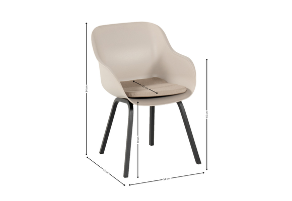 Dining tuinstoel Le Soleil Element | Taupe | Aluminium | Hartman