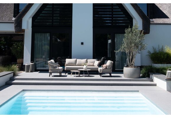 Loungestoel Isabel | Sand/black | Rope