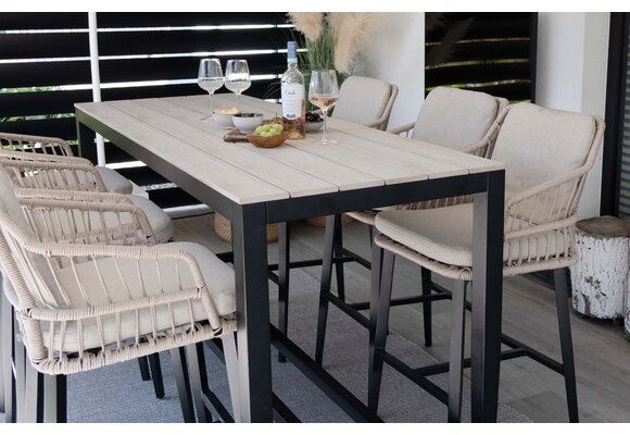 Barstoel Isabel | Sand/Black | Rope